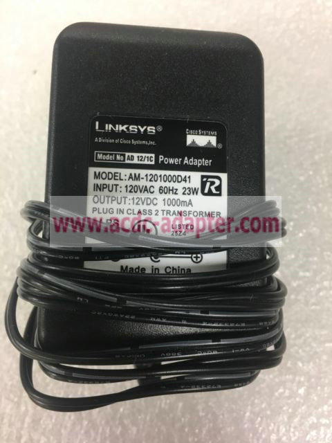 Genuine LINKSYS 12VDC 1000mA AM-1201000D41 AC ADAPTER POWER SUPPLY